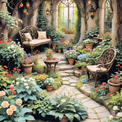 Garden Plants Cross Stitch Pattern