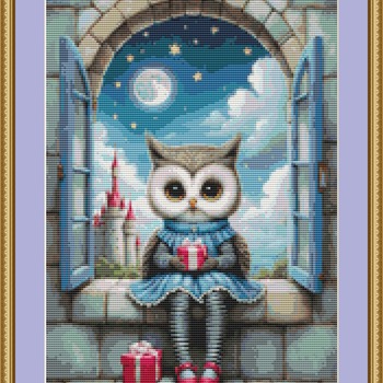 Gifts Owl Cross Stitch Pattern