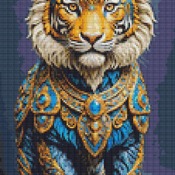 Gilded Tiger Cross Stitch Pattern