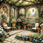 Greenhouse Garden Cross Stitch Pattern