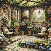 Greenhouse Garden Cross Stitch Pattern