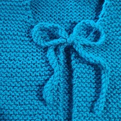 Hand knitted beautiful cardigan jacket in teal 0-3 months