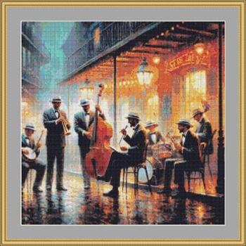 Jazz Band Cross Stitch Pattern