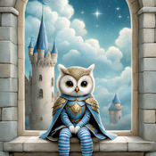 Knight Owl Cross Stitch Pattern