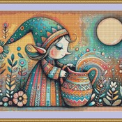 Magical Elf Cross Stitch Pattern