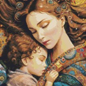 Mother And Baby Cross Stitch Pattern