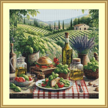 Olive Oil Cross Stitch Pattern