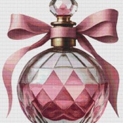 Pink Perfume Bottle Cross Stitch Pattern