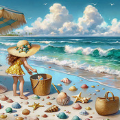 Playing On The Beach Cross Stitch Pattern