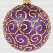 Purple Bauble Cross Stitch Pattern