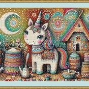 Rainbow Unicorn Cross Stitch Pattern