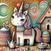 Rainbow Unicorn Cross Stitch Pattern