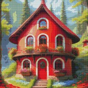 Red House Cross Stitch Pattern