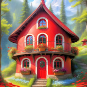 Red House Cross Stitch Pattern