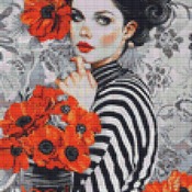 Red Poppies Cross Stitch Pattern