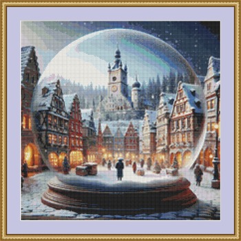 Snow Globe Cross Stitch Pattern