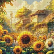 Sunflowers Cross Stitch Pattern