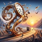 Surreal Clock Cross Stitch Pattern