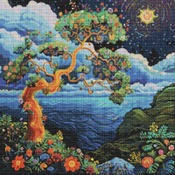 Surreal Tree Cross Stitch Pattern