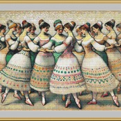 Traditional Dance Cross Stitch Pattern