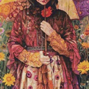 Under An Umbrella Cross Stitch Pattern