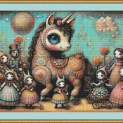 Unicorn And Friends Cross Stitch Pattern