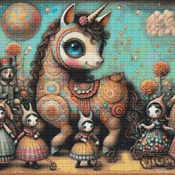 Unicorn And Friends Cross Stitch Pattern