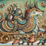 Whimsical Creature Cross Stitch Pattern