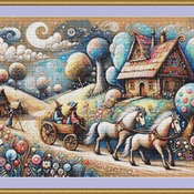 Whimsical Farm Cross Stitch Pattern