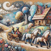 Whimsical Farm Cross Stitch Pattern