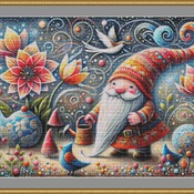 Whimsical Gnome Cross Stitch Pattern