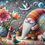 Whimsical Gnome Cross Stitch Pattern