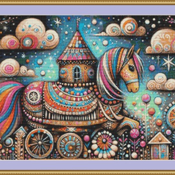 Whimsical Horse Cross Stitch Pattern