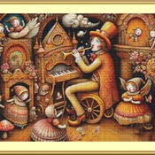 Whimsical Musician Cross Stitch Pattern