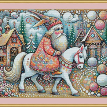 Whimsical Santa Cross Stitch Pattern