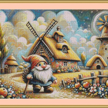 Whimsical Windmills Cross Stitch Pattern