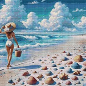 White Swimsuit Cross Stitch Pattern