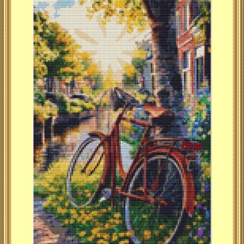 A Bicycle Cross Stitch Pattern