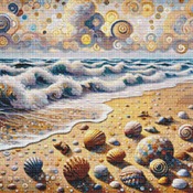 Beach Waves Cross Stitch Pattern