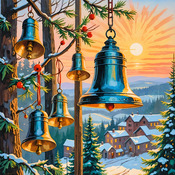 Bells In The Trees Cross Stitch Pattern