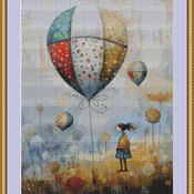 Big Balloons Cross Stitch Pattern