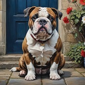 Bulldog Cross Stitch Pattern