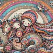 Colourful Girls Cross Stitch Pattern