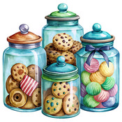 Cookie Jars Cross Stitch Pattern