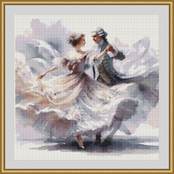 Dancing Couple Cross Stitch Pattern