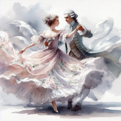 Dancing Couple Cross Stitch Pattern