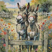 Donkeys Cross Stitch Pattern