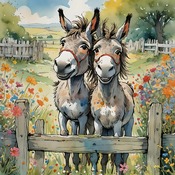 Donkeys Cross Stitch Pattern