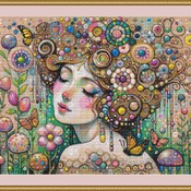 Dreamy Woman Cross Stitch Pattern