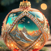 Elegant Bauble Cross Stitch Pattern